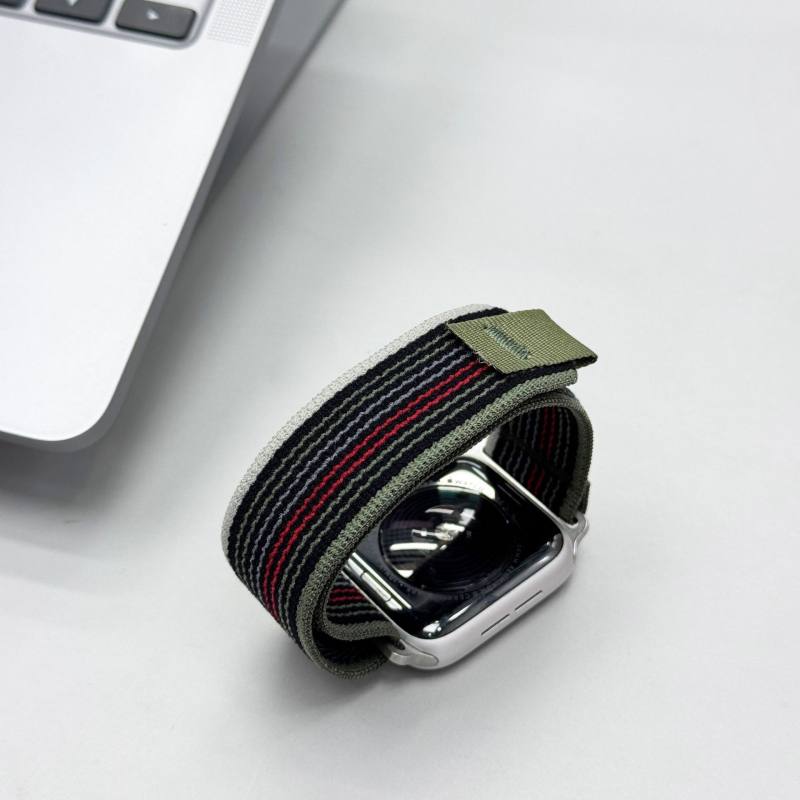 Remienok pre Apple Watch z nylonového pletenia s Velcro sponou, kód Wild Energy Loop Velcro, kompatibilný s Apple Watch, prispôsobiteľné rozmery rozhrania