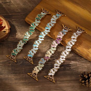 Пеперудена метална каишка за Apple Watch — метална конструкция, закопчаване с едно преминаване, персонализирани размери на интерфейса, стилна