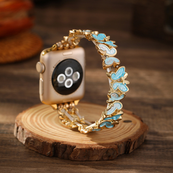 Пеперудена метална каишка за Apple Watch — метална конструкция, закопчаване с едно преминаване, персонализирани размери на интерфейса, стилна