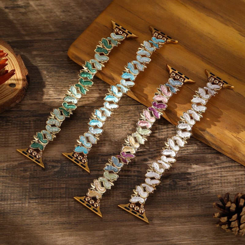 Пеперудена метална каишка за Apple Watch — метална конструкция, закопчаване с едно преминаване, персонализирани размери на интерфейса, стилна