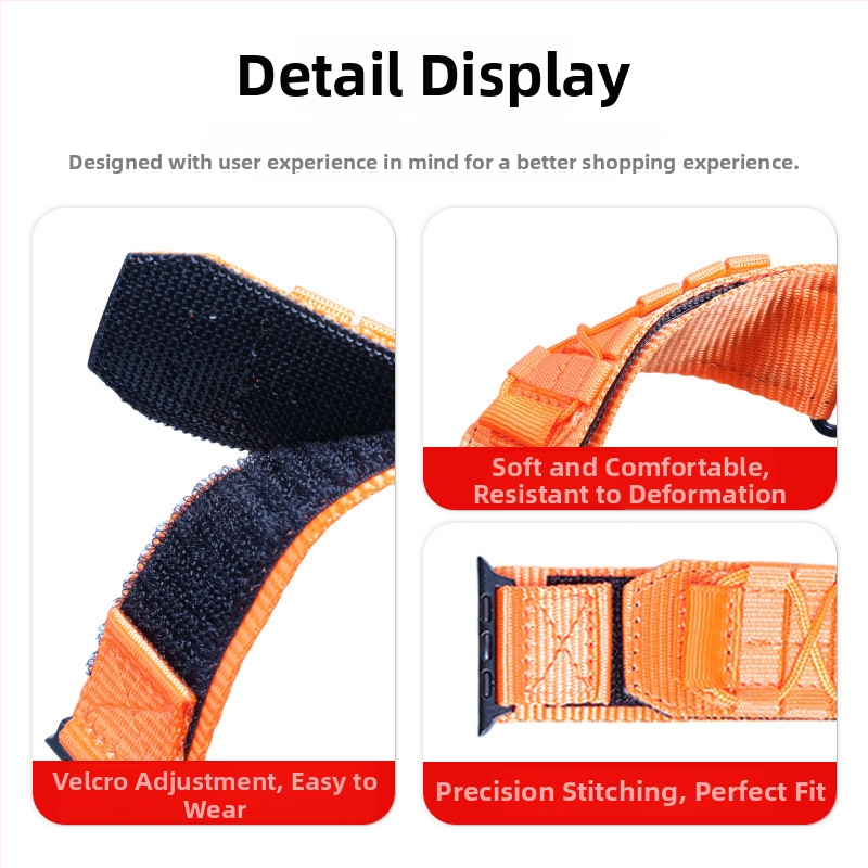 Bratara pentru Apple Watch cu sfoară împletită, buclă respirabilă, unisex – Jiada Brand, Stil sportiv