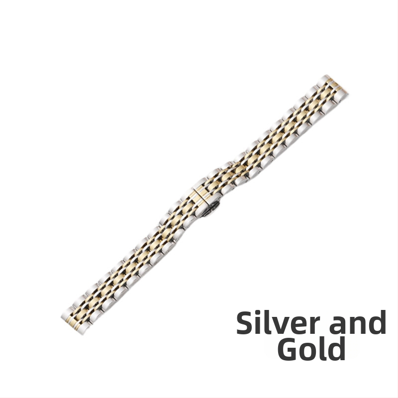 Apple Watch неръждаема стомана каишка с пеперудна катарама, седемзвено звено, тънък модел