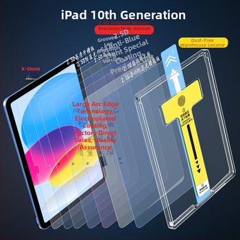 iPad 10. paaudzes/11. paaudzes stikla ekrāna aizsargs — 0,33 mm Asahi stikls; priekšējā ekrāna aizsardzība; pret zilā gaisma; putekļu izturīgs; pret pirkstu nospiedumiem