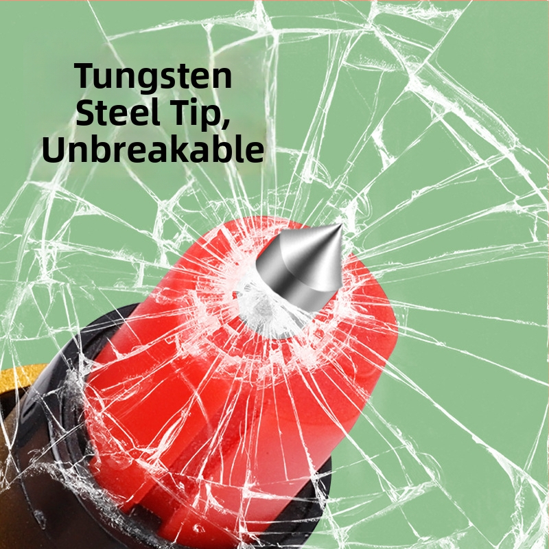 Cioc de siguranță auto pentru spargerea geamului — Aluminiu aliaj, ABS, Tungsten Steel, Greutate 44–51 g