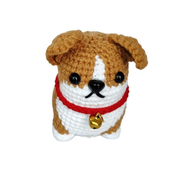 Pleteni vuneni psi privjesak s rasama: corgi, beagle, shiba inu, bulldog, dachshund; ručno pleteno, čista pamuk, zima 2022, visoki rang nekonvencionalni stil