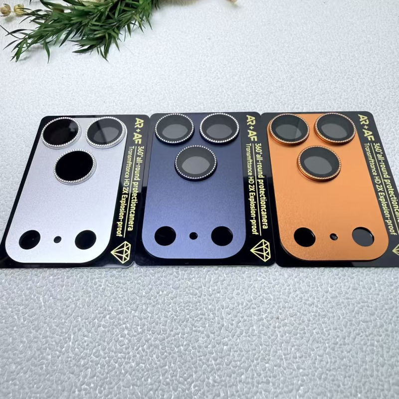 iPhone 17 Pro Max objektīva plēve — alumīnija sakausējums, pretatspīdīgs, pret skrāpējumiem, pilns ekrāna pārklājums