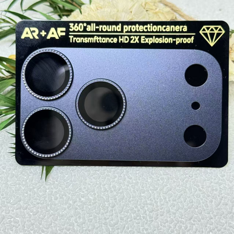 iPhone 17 Pro Max objektīva plēve — alumīnija sakausējums, pretatspīdīgs, pret skrāpējumiem, pilns ekrāna pārklājums