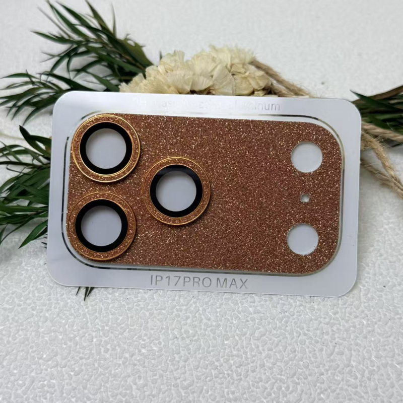 iPhone 17 Pro Max objektīva plēve — alumīnija sakausējums, pretatspīdīgs, pret skrāpējumiem, pilns ekrāna pārklājums