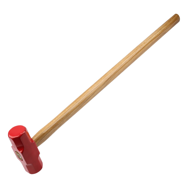 Осмоъгълен чук с глава от високовъглеродна стомана и дървена дръжка за домашна и професионална употреба (Глава: високовъглеродна стомана; Дръжка: дърво; За ударни задачи)