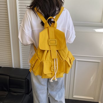 Rucsac din nailon pentru femei, stil urban minimalist, compatibil cu laptop 13 inch, sistem de purtare cu curea curbată, respirabil, capacitate sub 20 L