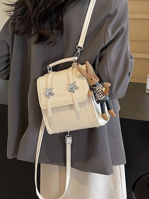 Rucsac dama din PU, stil urban minimalist, vară 2024, impermeabil, design tridimensional