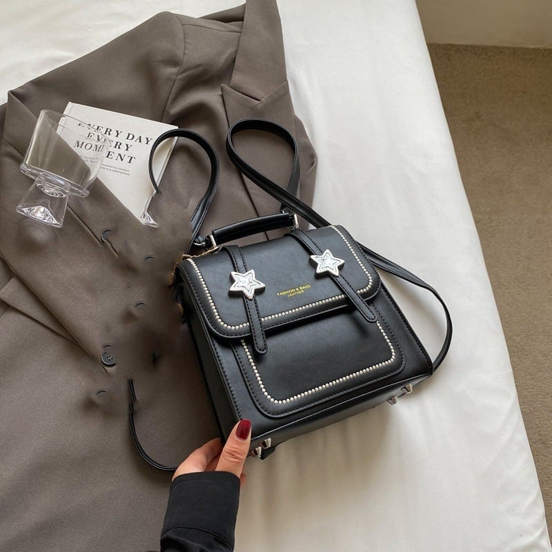 Rucsac dama din PU, stil urban minimalist, vară 2024, impermeabil, design tridimensional