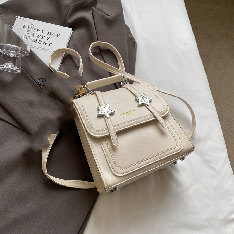 Rucsac dama din PU, stil urban minimalist, vară 2024, impermeabil, design tridimensional