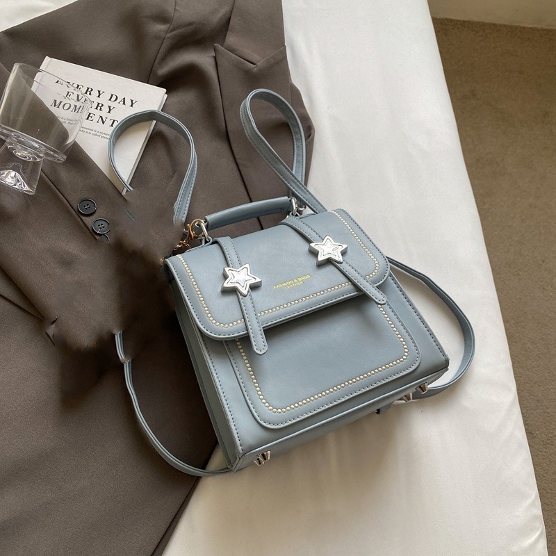 Rucsac dama din PU, stil urban minimalist, vară 2024, impermeabil, design tridimensional