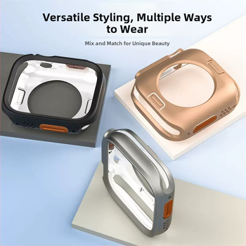 Apple Watch S8 kaitsekaitse ümbris – PC + karastatud film, kukkumiskindel, sekunditega pehmeks korpuseks