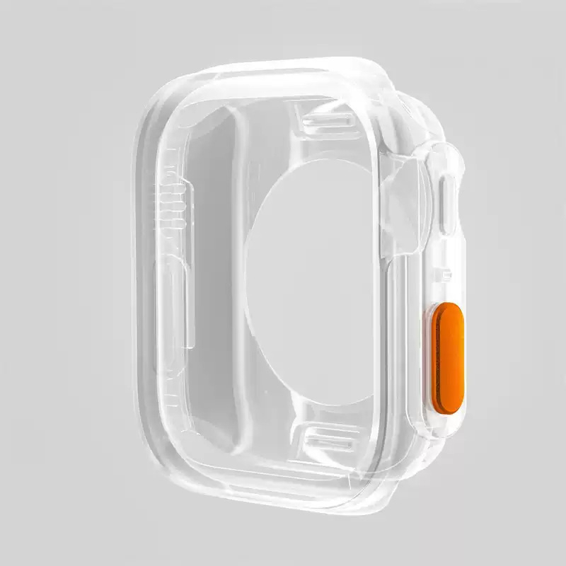 Apple Watch S8 kaitsekaitse ümbris – PC + karastatud film, kukkumiskindel, sekunditega pehmeks korpuseks