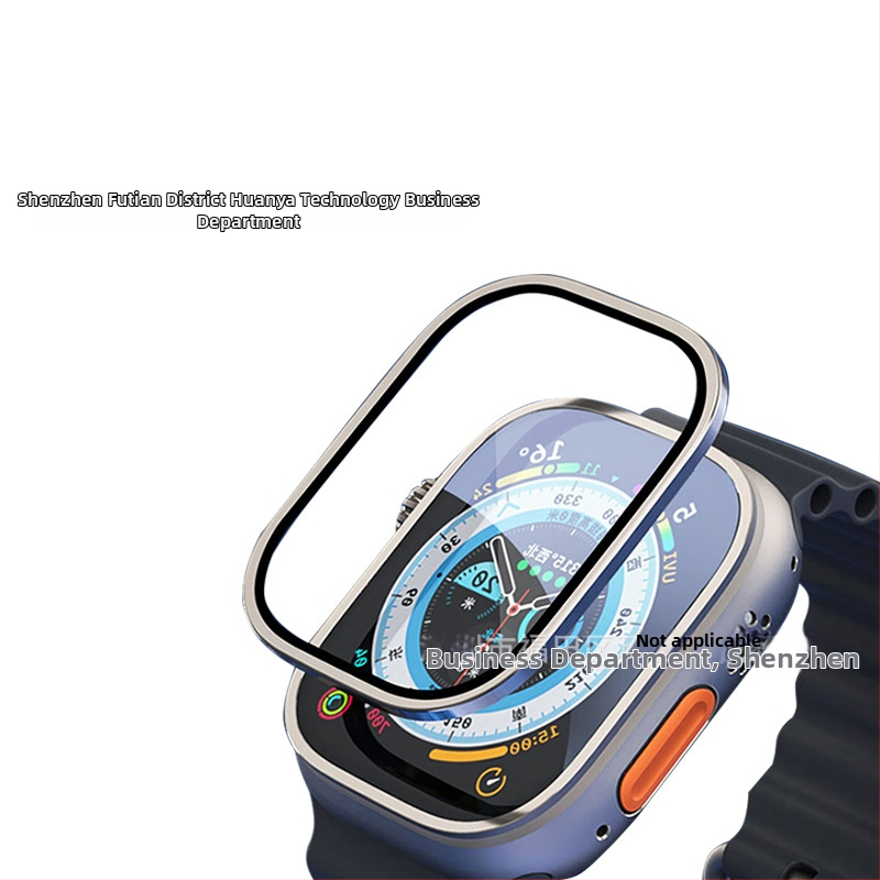 Zaštitna folija za Apple Watch s integriranim okvirom, titanijova legura, kaljena folija