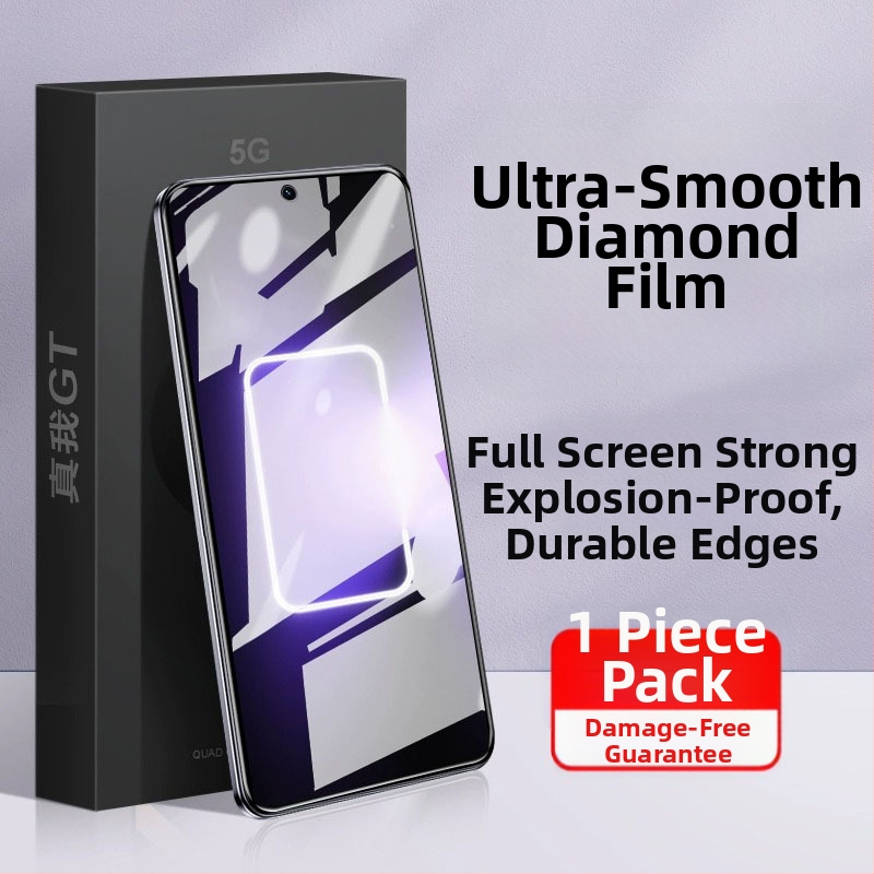 Tempered glass priekšējā ekrāna aizsargs realme ierīcēm — priekšējais plēve, HD skaidrība, pret zilās gaismas iedarbība, iekļauts otrais līmējums