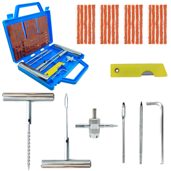 Vészhelyzeti gumi javító készlet — 57 darab, 57# acél, BLUE-5757 modell, Colleo