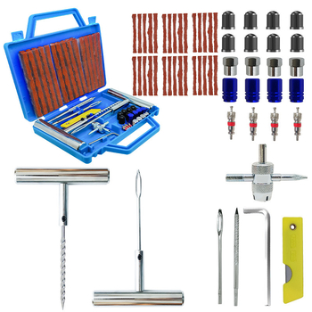 Vészhelyzeti gumi javító készlet — 57 darab, 57# acél, BLUE-5757 modell, Colleo