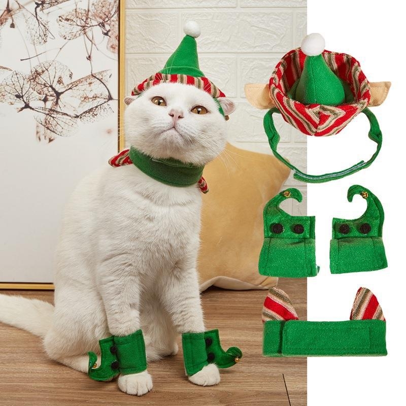 Коледна лента за глава за домашни любимци с пухено топче, светлинни звезди и рога | Полиестер | Коледна тематика | Произход: Гуандун | Лицензирана частна марка