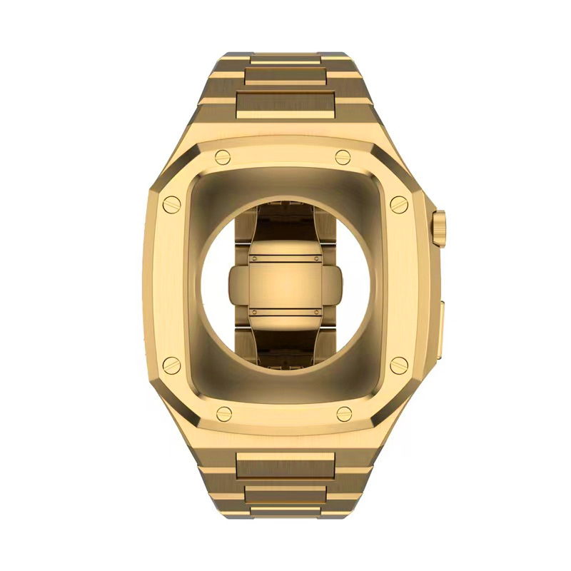 Каишка за Apple Watch с интегриран защитен калъф от неръждаема стомана, 20 мм ширина на връзката, закопчаване с пирон, Peng Hui (Материал: неръждаема стомана; Съвместимост: Apple Watch; Ширина на връзката: 20 мм; Вид закопчаване: пирон)