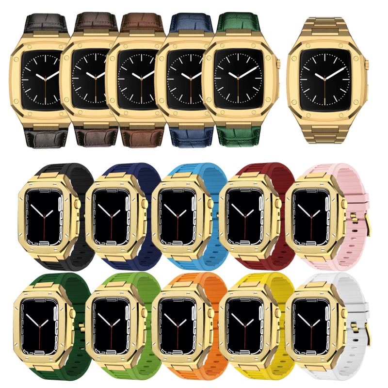 Каишка за Apple Watch с интегриран защитен калъф от неръждаема стомана, 20 мм ширина на връзката, закопчаване с пирон, Peng Hui (Материал: неръждаема стомана; Съвместимост: Apple Watch; Ширина на връзката: 20 мм; Вид закопчаване: пирон)