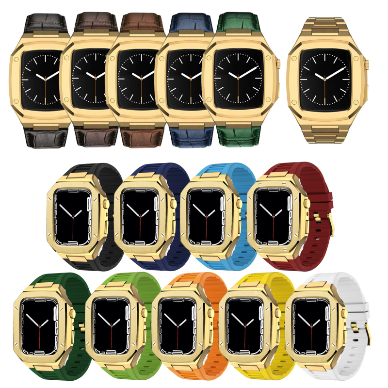 Каишка за Apple Watch с интегриран защитен калъф от неръждаема стомана, 20 мм ширина на връзката, закопчаване с пирон, Peng Hui (Материал: неръждаема стомана; Съвместимост: Apple Watch; Ширина на връзката: 20 мм; Вид закопчаване: пирон)