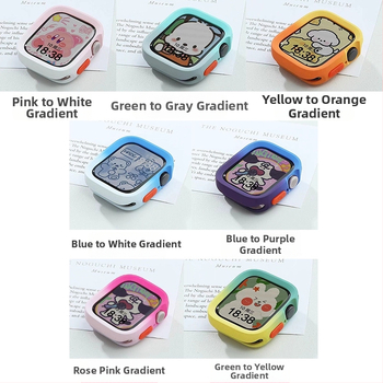 Защитен калъф за Apple Watch - градиентен TPU корпус, матово покритие, двуцветен дизайн, ударозащита
