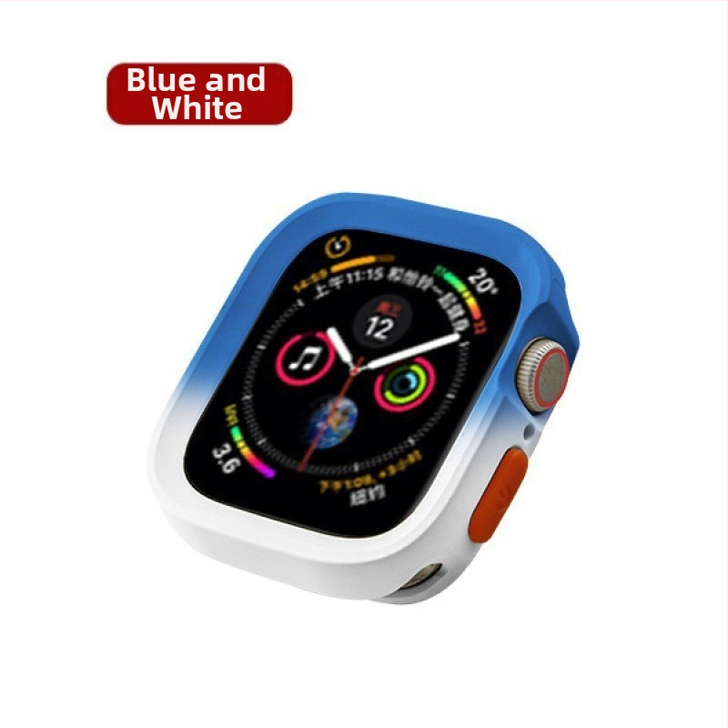 Защитен калъф за Apple Watch - градиентен TPU корпус, матово покритие, двуцветен дизайн, ударозащита