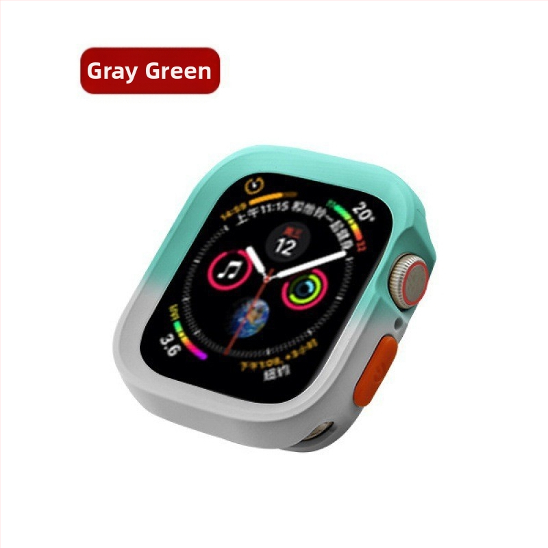 Защитен калъф за Apple Watch - градиентен TPU корпус, матово покритие, двуцветен дизайн, ударозащита