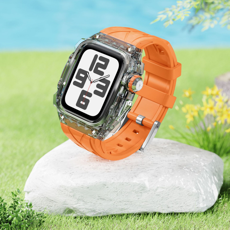 Apple Watch Series 9 All-in-One silikónové PC náramok s puzdrom SE, spona s kolíkom, hmotnosť 39 g, uvedené v roku 2024