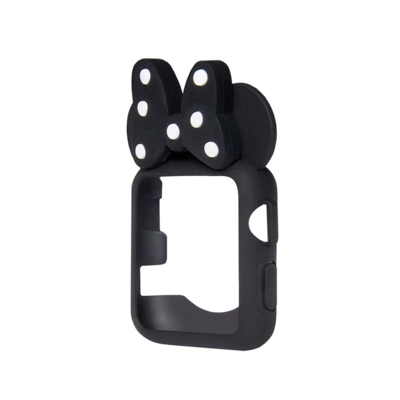 Apple Watch S10 защитен калъф със лък-дизайн Мики и Мини, силиконов корпус, xinruntai