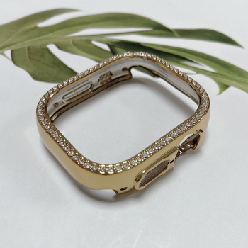 Apple Watch S10 PC твърд кейс с едноредово диамантено инкрустиране