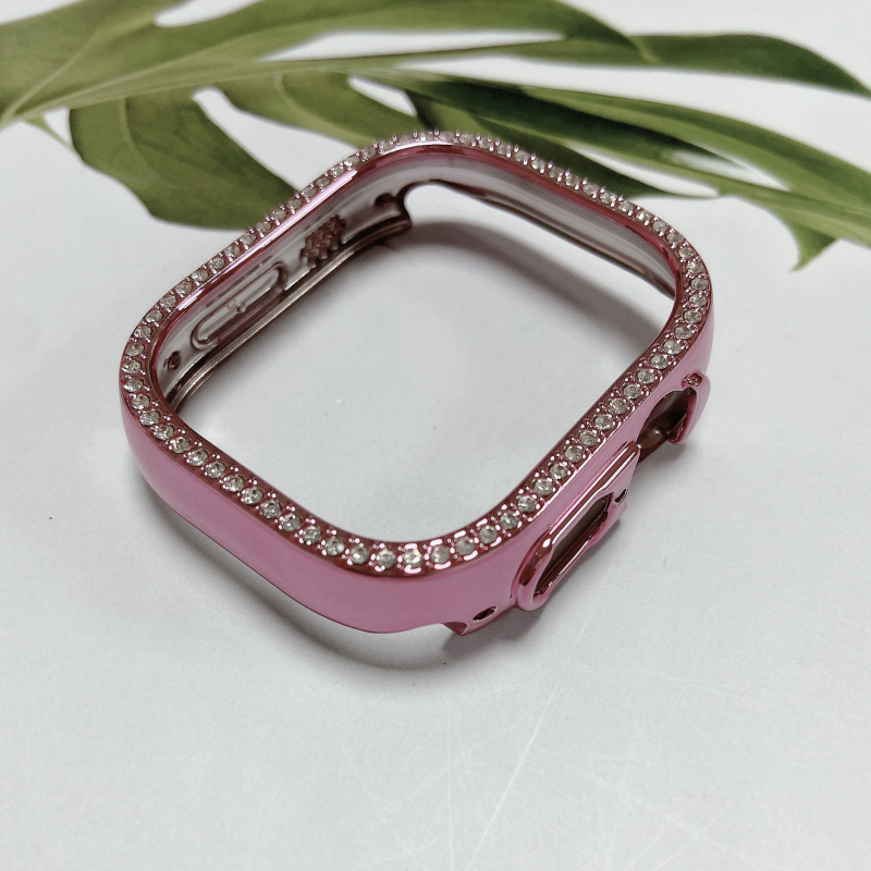 Apple Watch S10 PC твърд кейс с едноредово диамантено инкрустиране