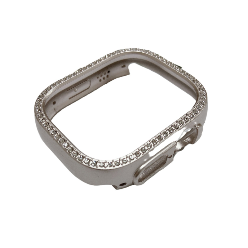 Apple Watch S10 PC твърд кейс с едноредово диамантено инкрустиране