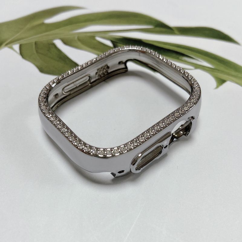 Apple Watch S10 PC твърд кейс с едноредово диамантено инкрустиране