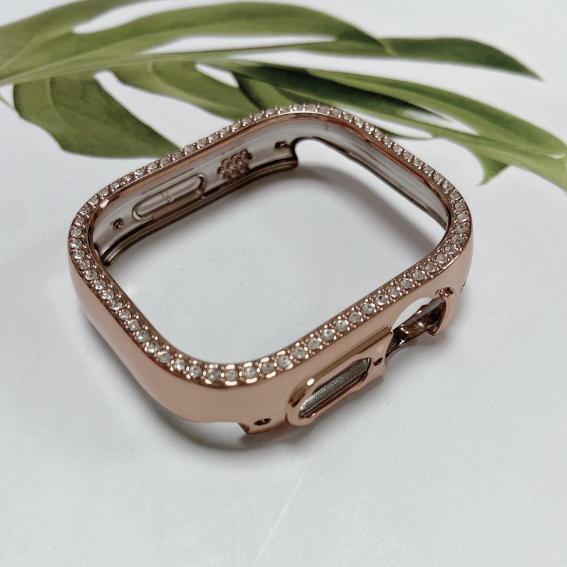 Apple Watch S10 PC твърд кейс с едноредово диамантено инкрустиране