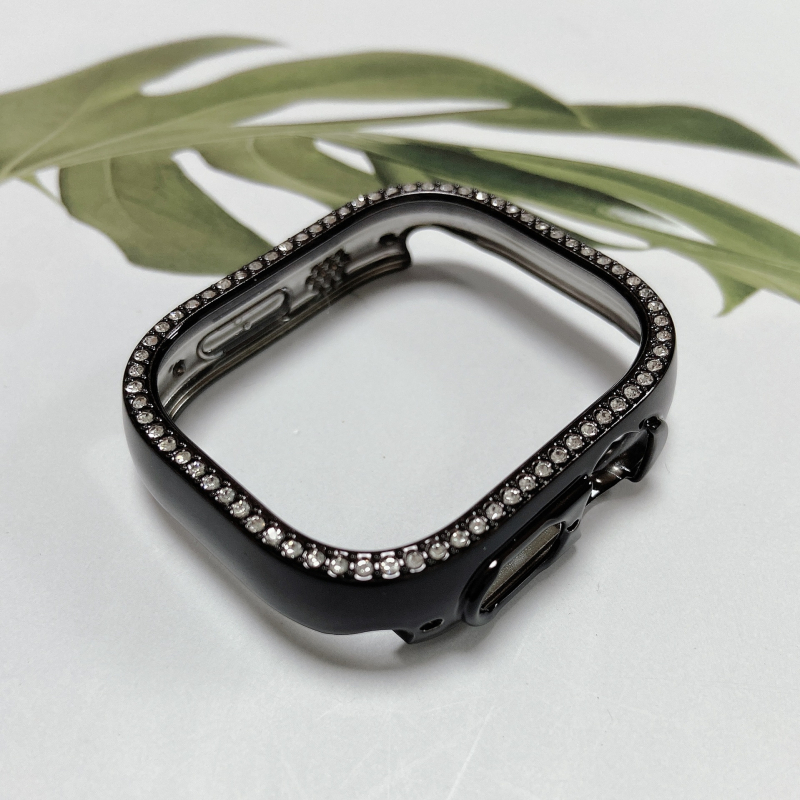 Apple Watch S10 PC твърд кейс с едноредово диамантено инкрустиране