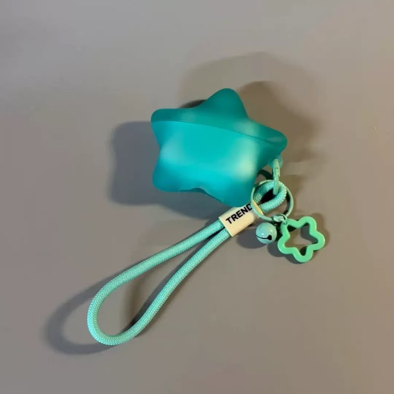 AirPods Pro 3. generációs szilikon védőtok fénylő csillag mintával Apple 2/3/4 generációhoz (injektációs öntés; félig átlátszó dizájn; rajzfilm motívum)