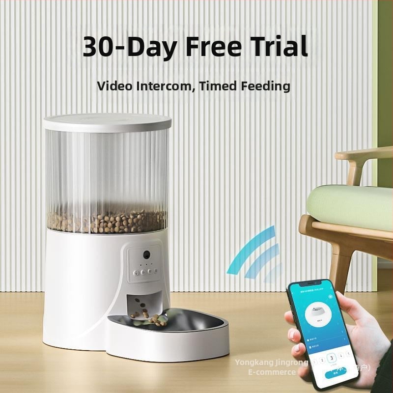 Автоматичен подавач за котки и кучета, разглобяем дизайн, таймерно дозирано хранене, без приложение