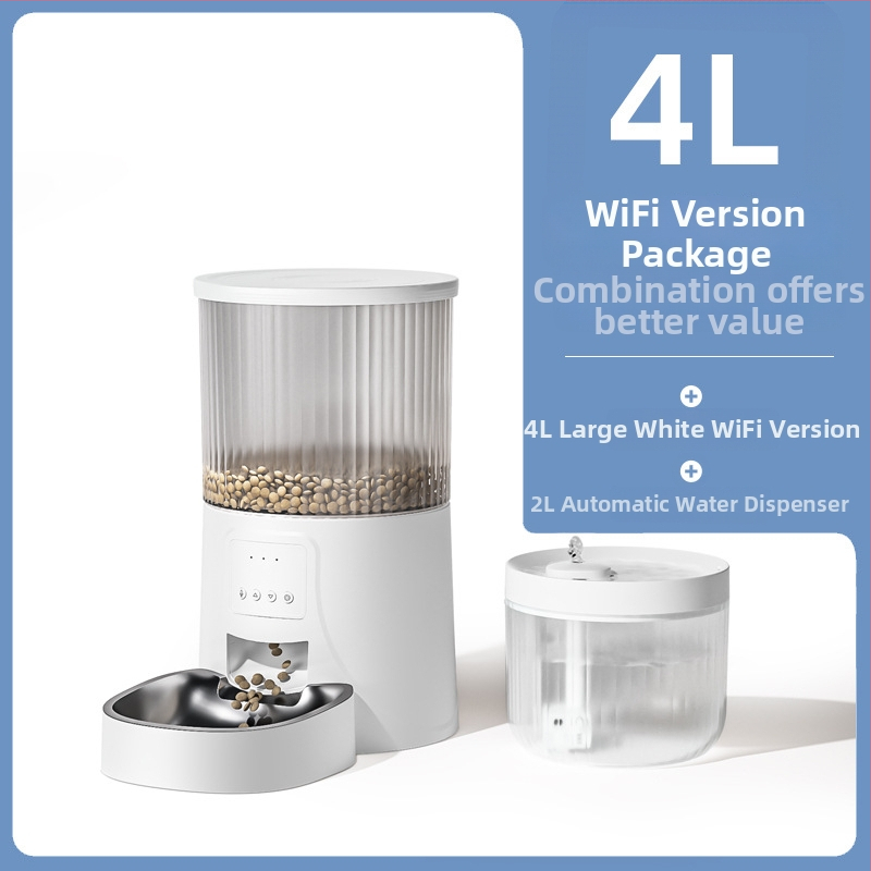 Автоматичен подавач за котки и кучета, разглобяем дизайн, таймерно дозирано хранене, без приложение