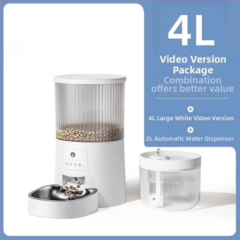 Автоматичен подавач за котки и кучета, разглобяем дизайн, таймерно дозирано хранене, без приложение