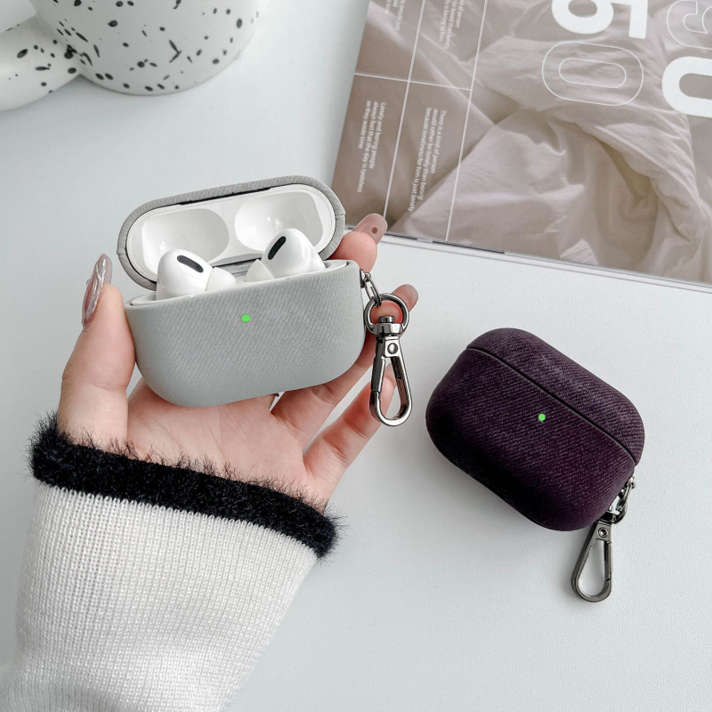 AirPods 4 zaštitna kutija – PC materijal, prijenosni dizajn, tkaninski završni sloj, kompatibilan s Apple, prilagodljiv