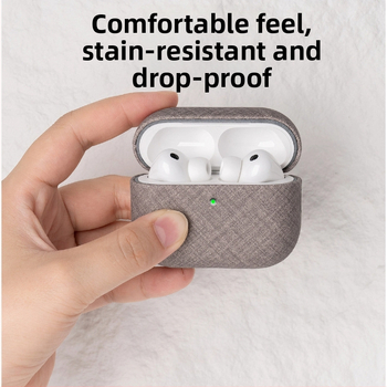 Ochranný kryt pre Apple AirPods Pro 3/Pro 2 s látkovou textúrou a úplným krytím