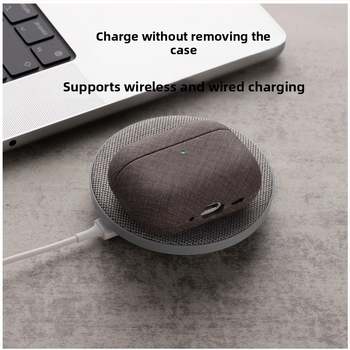 Ochranný kryt pre Apple AirPods Pro 3/Pro 2 s látkovou textúrou a úplným krytím