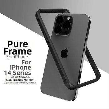 Tālruņa lieta ar silikona rāmi — mīksts silikons, šķidrās ādas sajūta, saderīga ar iPhone 11, 12 Pro, 12 Pro Max, 13 Pro Max, 14 Pro Max