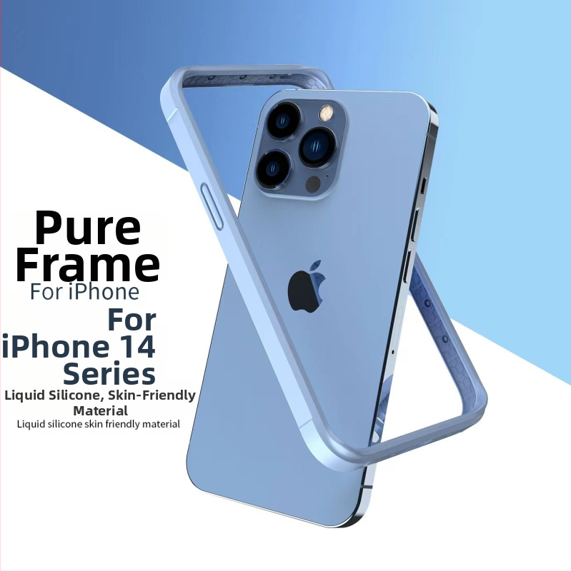 Tālruņa lieta ar silikona rāmi — mīksts silikons, šķidrās ādas sajūta, saderīga ar iPhone 11, 12 Pro, 12 Pro Max, 13 Pro Max, 14 Pro Max