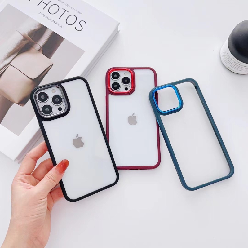 Prozirna futrola za iPhone 15 Pro Max s matnim rubom i udubljenjem, detalji od epoksidne smole, metalni prsten Eagle Eye za objektiv; kompatibilna sa 14 Pro Max / 13 Pro / 12 Pro; otpornost na habanje i padove.