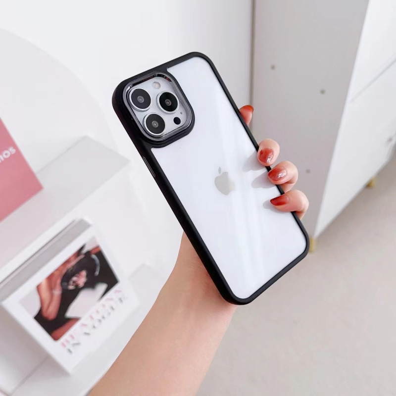 Prozirna futrola za iPhone 15 Pro Max s matnim rubom i udubljenjem, detalji od epoksidne smole, metalni prsten Eagle Eye za objektiv; kompatibilna sa 14 Pro Max / 13 Pro / 12 Pro; otpornost na habanje i padove.